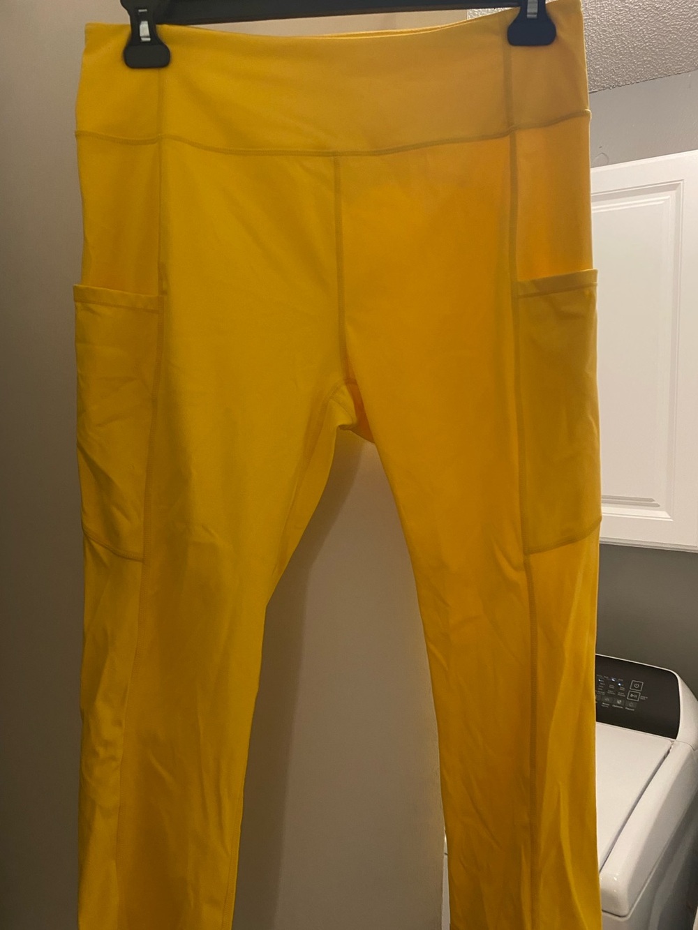 Yellow Active Leggings with Side Pockets